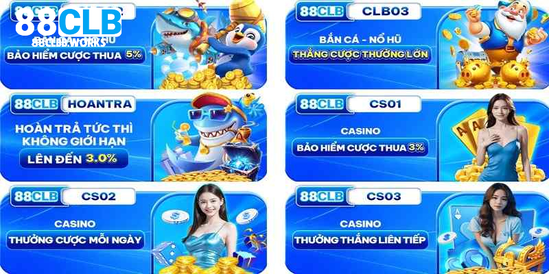 Khuyến mãi 88CLB tại các sảnh game hot